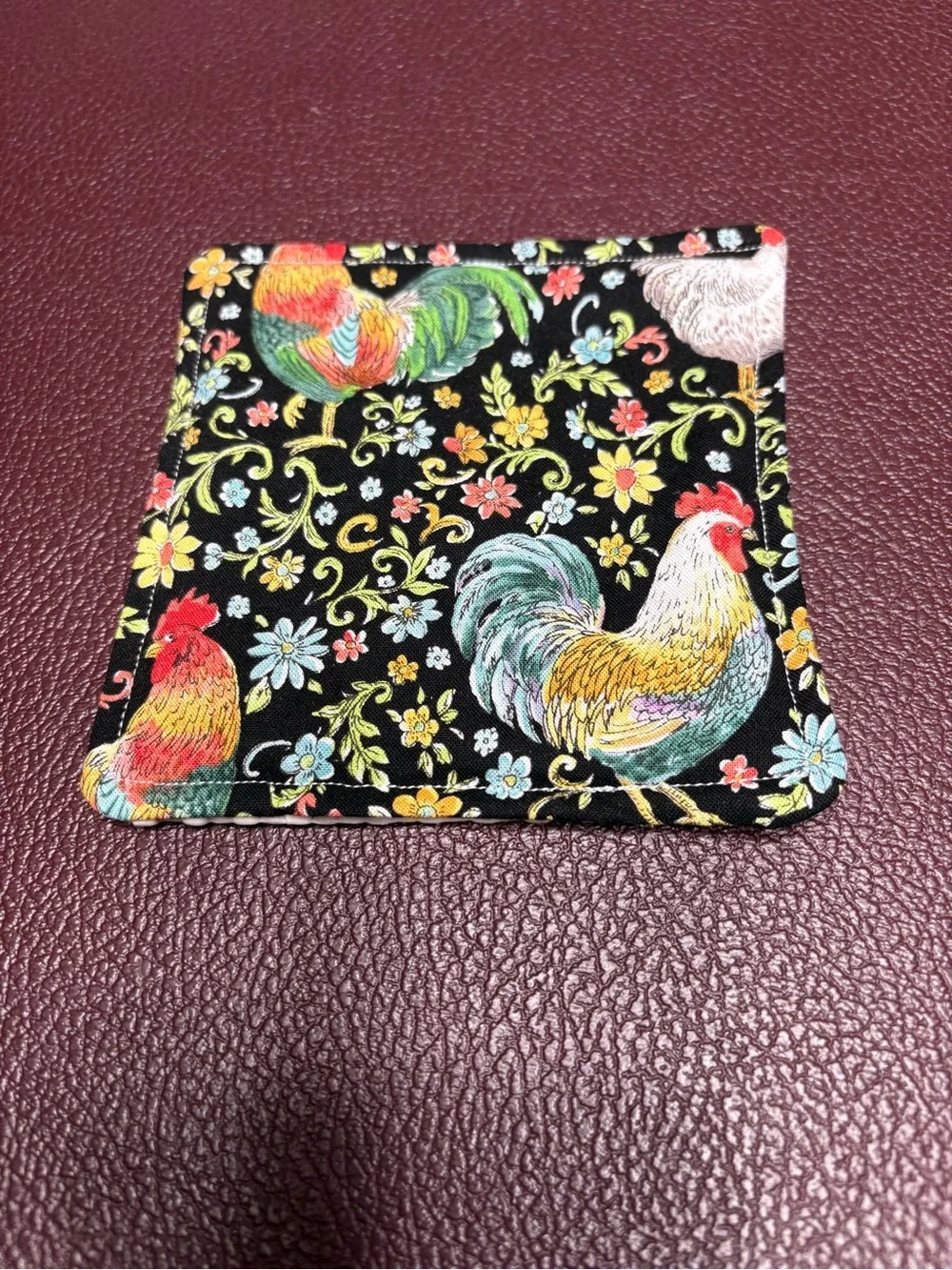 NEW Handmade Colorful Chicken Print and Sunflower Print Fabric Jar Grippers